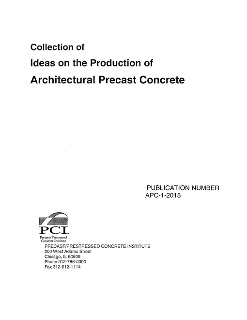 Ideas on the Production of Architectural Precast Concrete